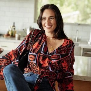 The Kooples Art of Kissing Bell-Sleeve Wrap Blouse